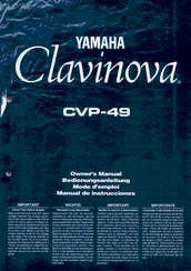 Yamaha Clavinova CVP-49 Owner's Manual