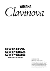 brink scraper Trojan horse Yamaha Clavinova CVP-85A Manuals | ManualsLib