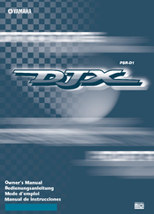 Yamaha DJX PSR-D1 Owner's Manual