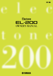 Yamaha Electone EL-200 Owner's Manual