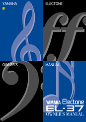 Yamaha Electone EL-37 Owner's Manual