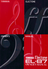 Yamaha Electone EL-87 Owner's Manual
