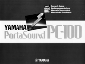 Yamaha PortaSound PC-100 Owner's Manual