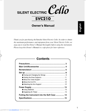 Yamaha Silent Cello SVC210 Owner's Manual