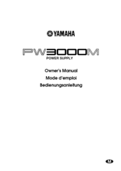 Yamaha PW3000M Owner's Manual