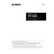 Yamaha PW5000 Owner's Manual