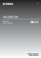 Yamaha NS-SW210PN - Advanced YST II Subwoofer Owner's Manual