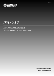 Yamaha NX-U10SL - USB Powered Stereo Speaker Owner's Manual