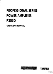 YAMAHA P2050 OPERATING MANUAL Pdf Download | ManualsLib