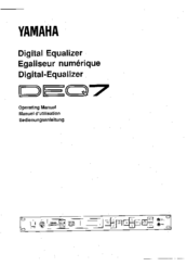 Yamaha DEQ7 Operating Manual