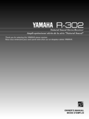 Yamaha R-302 Owner's Manual