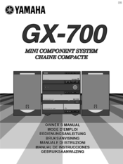 Yamaha GX-700RDS Owner's Manual