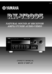 Yamaha RX-V2095 Owner's Manual