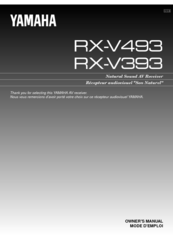 Yamaha RX-V393 Owner's Manual