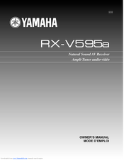 Yamaha RX-V595a Owner's Manual
