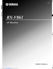Yamaha RX-V863 Owner's Manual