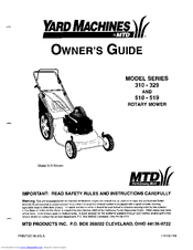 Yard Machines 510-519 Owner's Manual