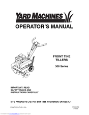 Yard Machines 300 Series Operator's Manual