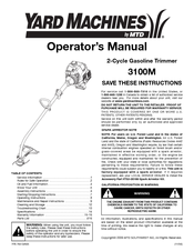 Yard Machines 3100M Operator's Manual