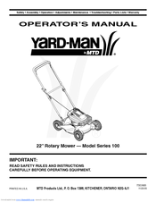 Yard-Man 100 Series Operator's Manual