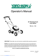 Yard-Man 106 Operator's Manual