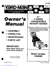 Yard-Man 120898E Owner's Manual