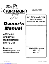 Yard-Man 12214C Owner's Manual