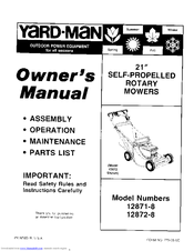 Yard-Man 12871-8 Owner's Manual
