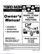 Yard-Man 131784G Owner's Manual