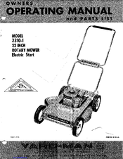 Yard-Man 2310-1 Operating Manual And Parts List