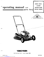 Yard-Man 2380-2 Operating Manual And Parts List