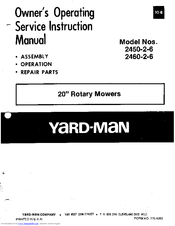 Yard-Man 2460-2-6 Owner's Manual