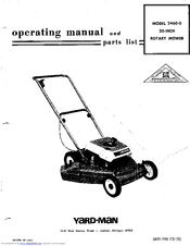 Yard-Man 2460-0 Operating Manual And Parts List