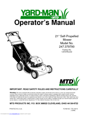 Yard-Man 247.379790 Operator's Manual
