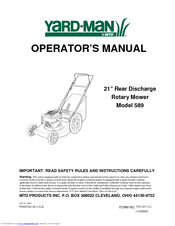 Yard-Man 589 Operator's Manual