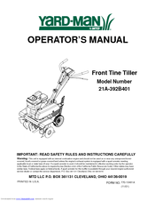 Yard-Man 21A-392B401 Operator's Manual
