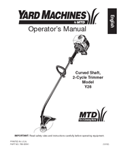 Yard Machines Y28 Operator's Manual