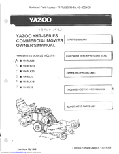 Yazoo YHR-SERIES Owner's Manual