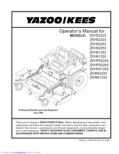 Yazoo kees ZKH61252 Manuals ManualsLib