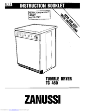 Zanussi TC 450 Instruction Booklet