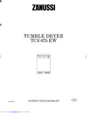 Zanussi TCS 675 EW Instruction Booklet