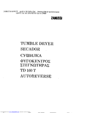 Zanussi TD 160 T Instruction Booklet