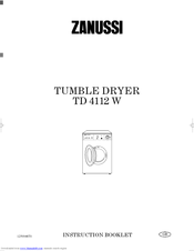 Zanussi TD 4112 W Instruction Booklet