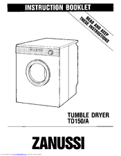 Zanussi TD150/A Instruction Booklet