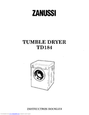 Zanussi TD184 Instruction Booklet