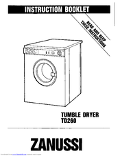 Zanussi TD260 Instruction Booklet