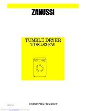 Zanussi TDS 483 EW Instruction Booklet