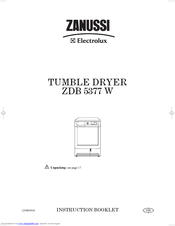 Zanussi ZDB 5377 W Instruction Booklet