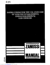 Zanussi GC9500 Instructions For The Use And Care