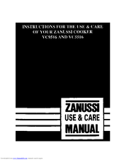 Zanussi VC9516 Instructions For The Use And Care